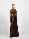 Sammy Satin Skirt | Brown | Tall