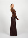 Louis Flower Lace Top | Tall | Brown