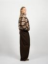 Teddy Checked Jacket | Brown | Tall
