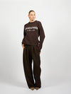 It's like a club | Knitted sweater | Dark brown | Tall
