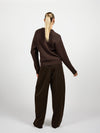 It's like a club | Knitted sweater | Dark brown | Tall