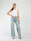 Roxy | Mid Waist Super Wide Leg Jeans | Lichtblauw | Stretch | Tall