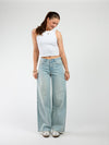 Roxy | Mid Waist Super Wide Leg Jeans | Lichtblauw | Stretch | Tall