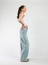 Roxy | Mid Waist Super Wide Leg Jeans | Lichtblauw | Stretch | Tall