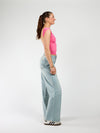 Lucie top open back | Short sleeve | Pink | Tall