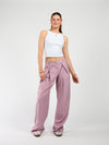 Ella | Wide leg pleated trousers | Pink | Tall