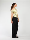 Amber Polkadot Top | Yellow Black | Tall