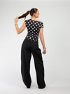 Amber Polkadot top | Black white | Tall