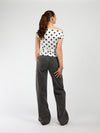 Amber Polkadot top | White Black | Tall