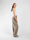 Ella | Wide-leg trousers with pleats | Taupe | Tall
