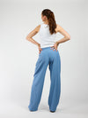 Ella | Wide leg pleated trousers | Denim blue | Tall