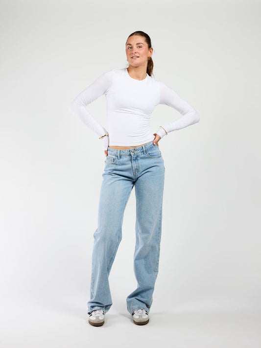 Liza long sleeve top | White | Tall