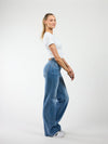 Maddy Wide Leg Jeans | Blue | Stretch | Tall