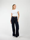Indy | Mid Waist Wide Leg Jeans | Navy blue | Stretch | Tall