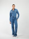 Zoë Denim Jumpsuit | Straight leg | Stretch | Dark blue | Tall