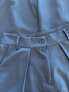 Ella | Wide leg pleated trousers | Denim blue | Tall