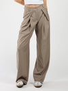 Ella | Wide-leg trousers with pleats | Taupe | Tall