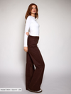 Elle | Super Wide Leg Jeans | Donkerbruin | Tall