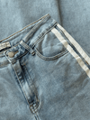 Fay Mid Waist Jeans with stripes | Blue | Stretch | Tall