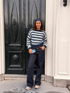 Franky Cropped Knit | Navy striped | Tall