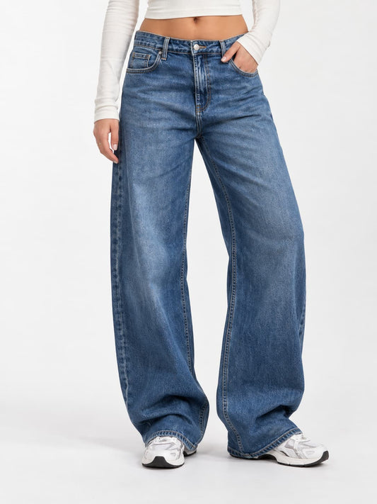 Gigi | Baggy Balloon Jeans | Ocean blue | Stretch | Tall