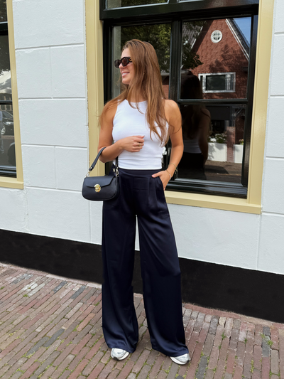 Gigi Satin pants | Tall | Navy
