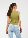 Hazel | Button-down Tank Top | Green | Tall