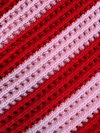 Isla gehaakte tas | Roze rood gestreept