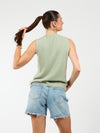 Isa Knitted Vest | Sage Green | Tall