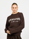 It's like a club | Knitted sweater | Dark brown | Tall