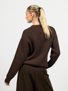 It's like a club | Knitted sweater | Dark brown | Tall