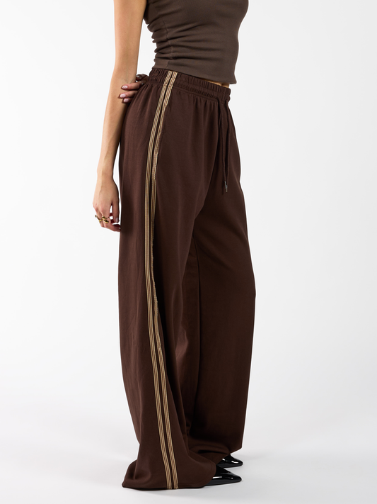 Izzy pants | Brown with stripe | Tall