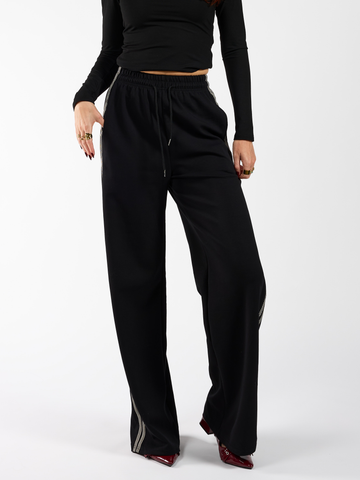 Izzy pants | Black with stripes | Tall
