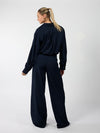 Jip | Wide-leg trousers with pleats | Navy | Tall