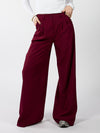 Jip | Wide-leg trousers with pleats | Bordeaux | Tall