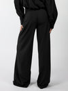 Jip | Pleated Wide Leg Trousers | Black | Tall