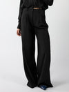 Jip | Pleated Wide Leg Trousers | Black | Tall