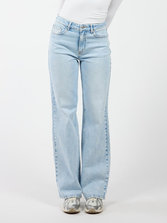 Josie | Mid Waist Wide Leg Jeans | Light Blue | Stretch | Tall