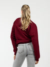 June | Polo collar sweater | Bordeaux | Tall