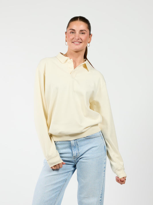 June | Polo-collar Sweater | Butter | Tall