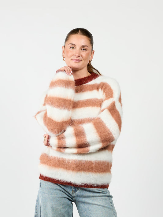Kaya Knit | Terracotta Striped | Tall