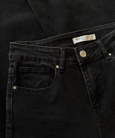 Lizza Mid Waist Jeans | Black | Stretch | Tall