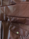 Loua leather jacket | Bordeaux | Tall