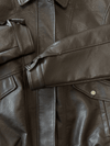 Loua leather jacket | Brown | Tall