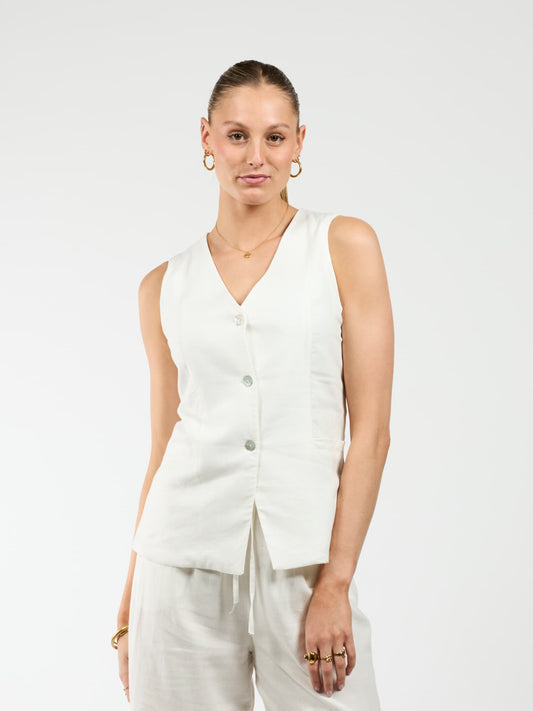 Lauren gilet | White | Tall