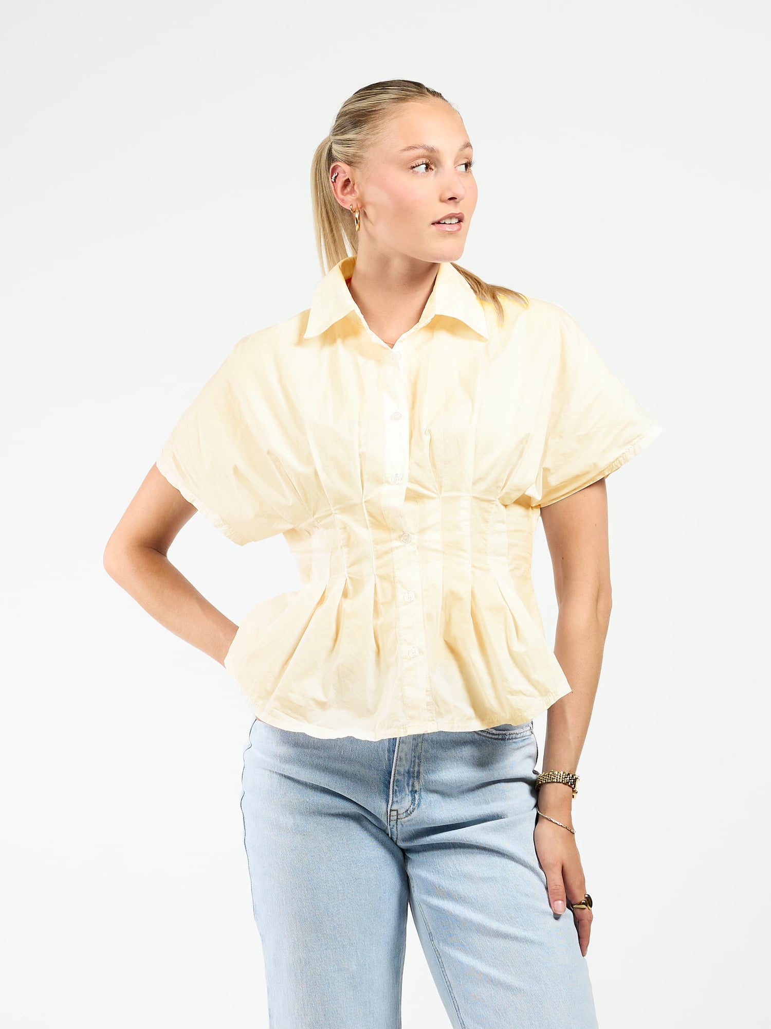 Leela fitted blouse | Yellow | Tall