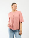 Lena Knitted Cardigan with Buttons | Pink | Tall