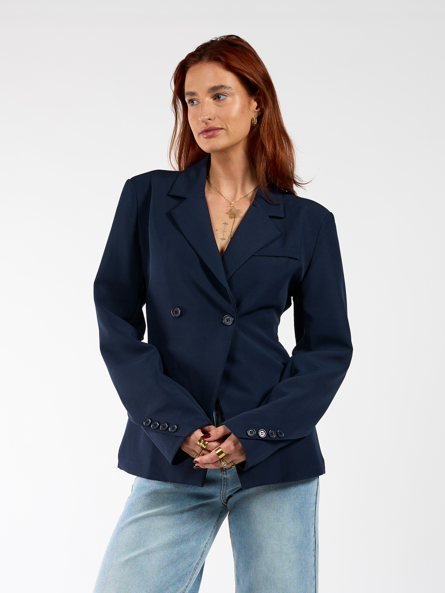 Lily tailored blazer | Navy | Tall