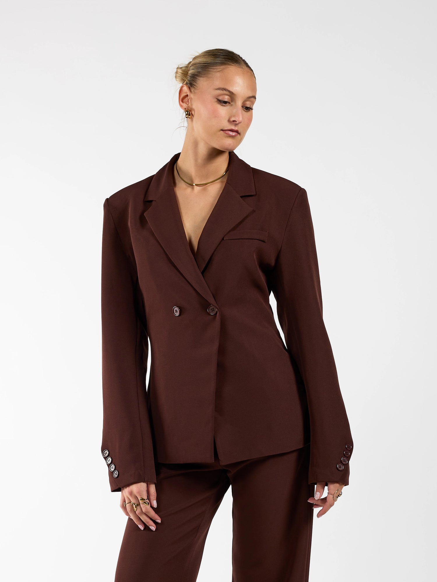 Lily tailored blazer | Brown | Tall
