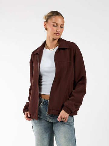 Evy Collar Jacket | Brown | Tall